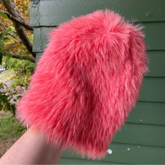 Verloop Fuzzy Faux Fur Beanie - Melon Pink - Picture 8 of 12